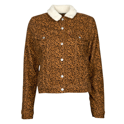 textil Mujer Chaquetas denim Levi's WT-TRUCKER-SHERPA Scratchy / Leopardo / Ginger