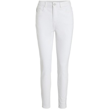 textil Mujer Pantalones Vila VISKINNIE IT HW 7/8 ZIP JEANS Blanco