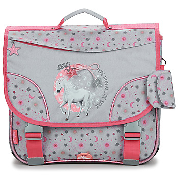 Bolsos Niña Cartable Back To School CARTABLE 38 CM BELLA SARA MOON Rosa / Gris