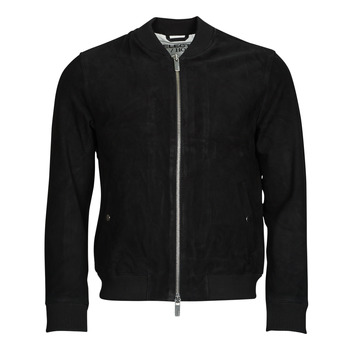 textil Hombre Chaquetas de cuero / Polipiel Selected SLHARCHIVE BOMBER SUEDE Negro