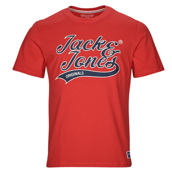 textil Hombre Camisetas manga corta Jack & Jones JORTREVOR UPSCALE SS TEE CREW NECK Rojo