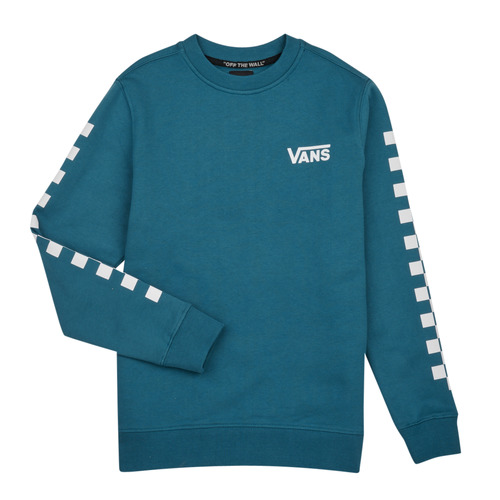 textil Niño Sudaderas Vans EXPOSITION CHECK CREW BOYS Azul