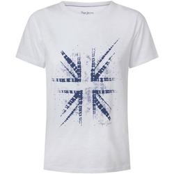 textil Mujer Camisetas manga corta Pepe jeans PL505423 800 Blanco