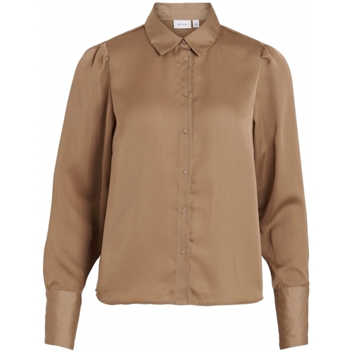 textil Mujer Tops / Blusas Vila Shirt Renny L/S - Walnut Marrón