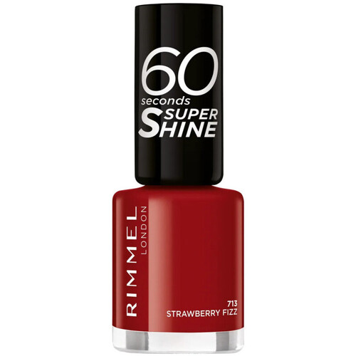 Belleza Mujer Esmalte para uñas Rimmel London 60 Seconds Super Shine Nail Polish - 713 Strawberry Fiz Rojo