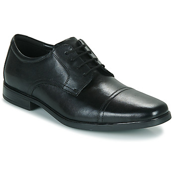 Zapatos Hombre Derbie Clarks HOWARD CAP Negro