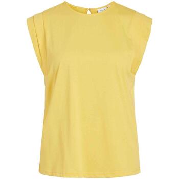 textil Mujer Tops y Camisetas Vila VISINATA S/S TOP Amarillo