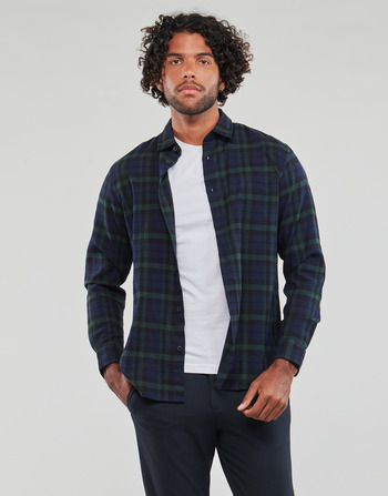 textil Hombre Camisas manga larga Selected SLHSLIMOWEN-FLANNEL SHIRT LS NOOS Marino