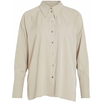 textil Mujer Tops / Blusas Vila Shirt Storia L/S - Feather Grey Beige