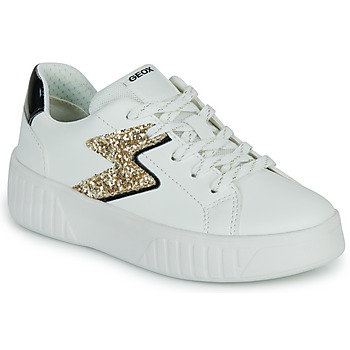 Zapatos Niña Zapatillas bajas Geox J MIKIROSHI GIRL Blanco / Oro / Negro