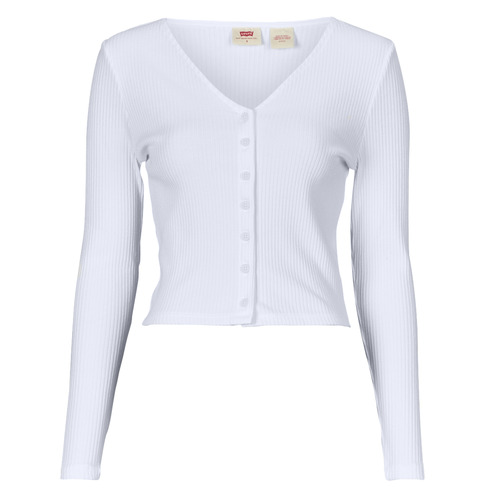 textil Mujer Camisetas manga larga Levi's MONICA LS Blanco