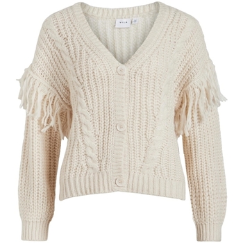 textil Mujer Abrigos Vila Aksina Cardigan L/S - White Sand Beige