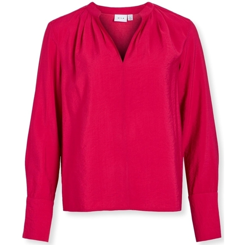 textil Mujer Tops / Blusas Vila Top Milla L/S - Cerise Rosa