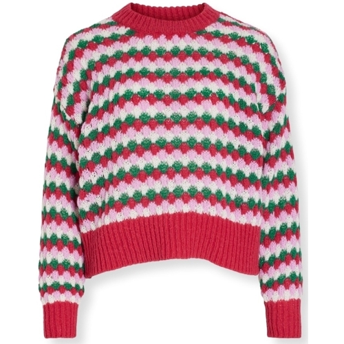 textil Mujer Jerséis Vila Salula Knit L/S - Cerise Multicolor