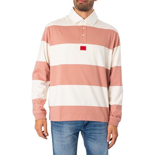 textil Hombre Polos manga larga BOSS Polo de manga larga Diragbi Rosa