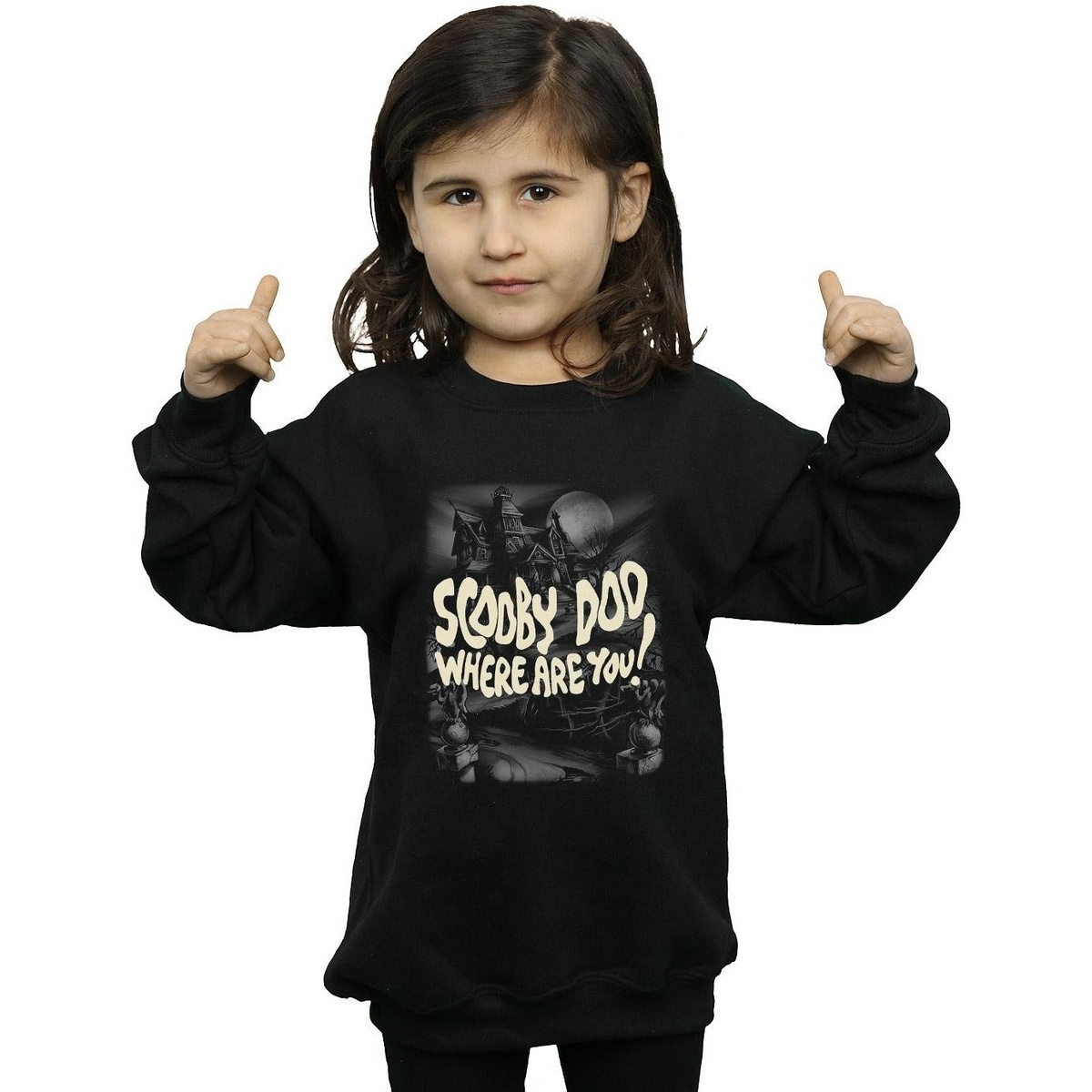 textil Niña Sudaderas Scooby Doo Scary Castle Negro