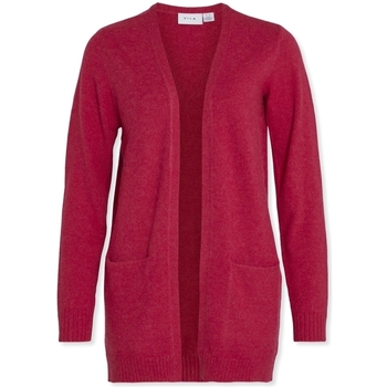 textil Mujer Abrigos Vila Noos Ril Cardigan - Cerise Rosa