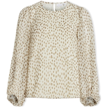 textil Mujer Tops / Blusas Vila Noos Top Falia L/S - Birch/Nori Beige