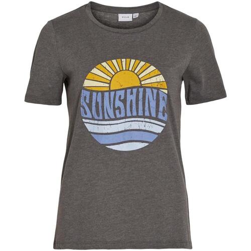 textil Mujer Tops y Camisetas Vila VISUNSHINE S/S T-SHIRT Gris