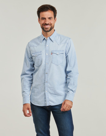 textil Hombre Camisas manga larga Levi's BARSTOW WESTERN STANDARD Azul / Celeste