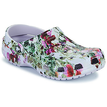 Zapatos Mujer Zuecos (Clogs) Crocs Classic Photoreal Floral Clog Gris / Multicolor