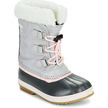 Zapatos Niña Botas de nieve Sorel YOOT PAC NYLON WP Gris / Rosa