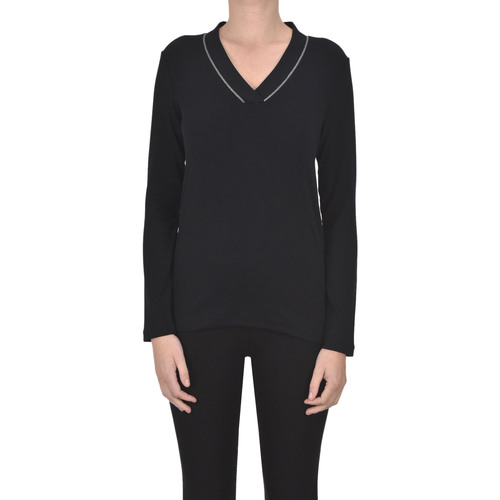 textil Mujer Tops y Camisetas Fabiana Filippi TPS00004027AI Negro