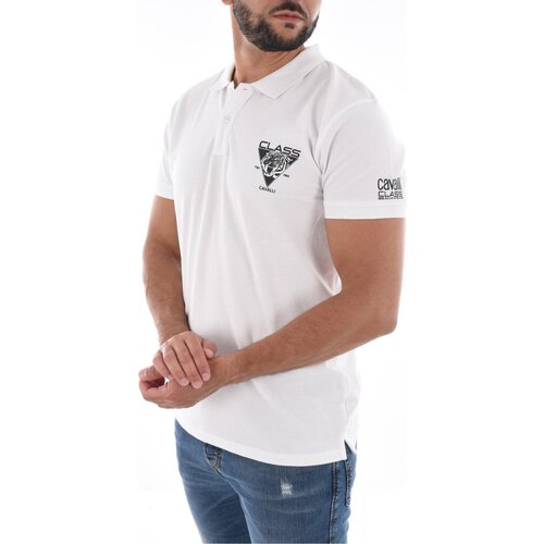 textil Hombre Polos manga corta Roberto Cavalli SXT64A KB002 - Hombres Blanco