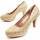 Zapatos Mujer Zapatos de tacón Leindia 92348 Oro