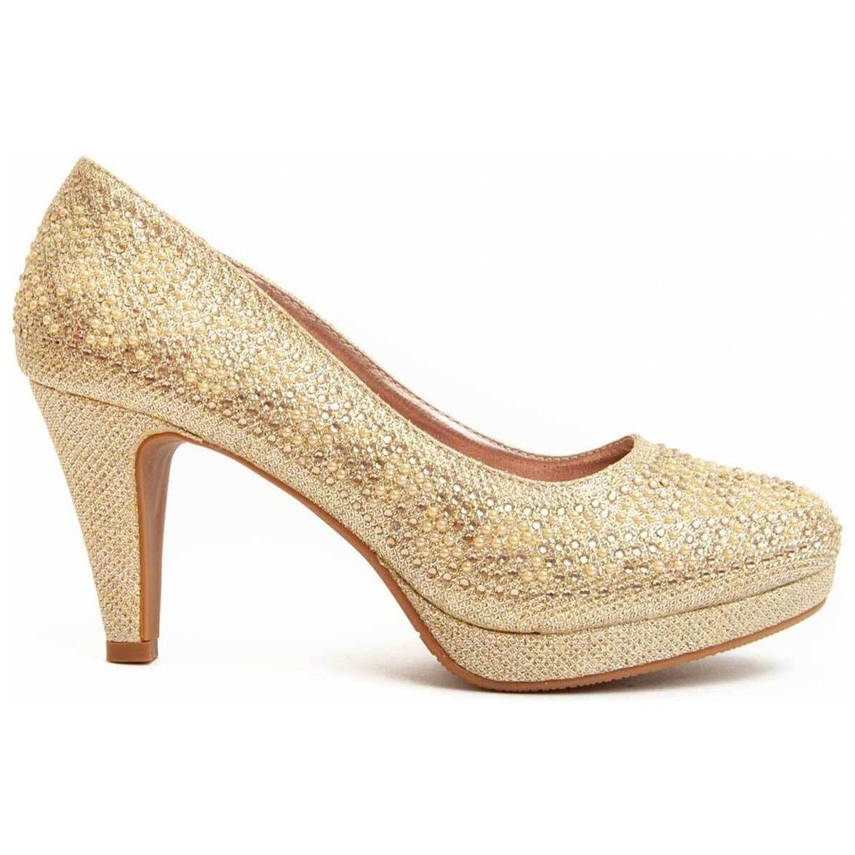 Zapatos Mujer Zapatos de tacón Leindia 92348 Oro