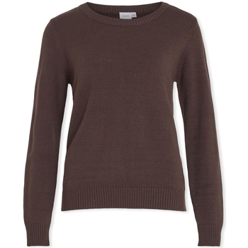 textil Mujer Jerséis Vila Noos Ril O-Neck L/S - Coffee Bean Marrón