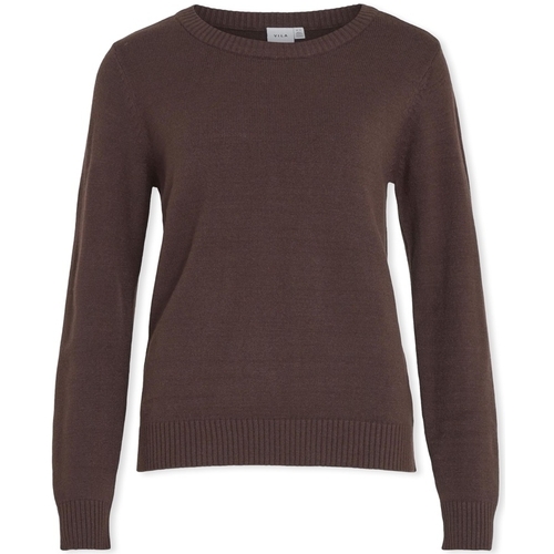 textil Mujer Jerséis Vila Noos Ril O-Neck L/S - Coffee Bean Marrón