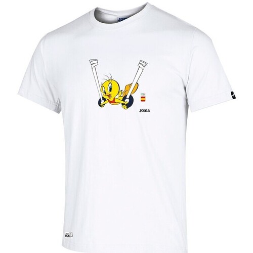 textil Mujer Camisetas manga corta Joma LOONEY TUNES Blanco