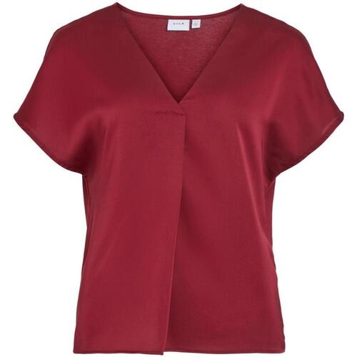 textil Mujer Tops y Camisetas Vila 14089239-Cabernet Rojo