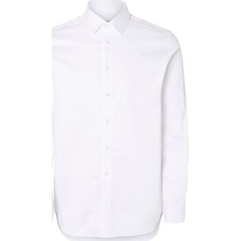 textil Hombre Camisas manga larga Selected 16092939 SLIM-PERFORMANCE-BRIGHT WHITE Blanco