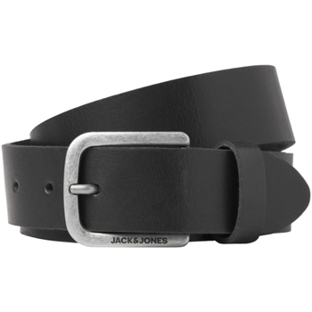 Accesorios textil Hombre Cinturones Jack & Jones 12230340 JACGIO LEATHER BELT BLACK Negro