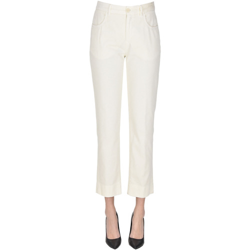 textil Mujer Pantalones chinos Aspesi PNP00004112AI Blanco