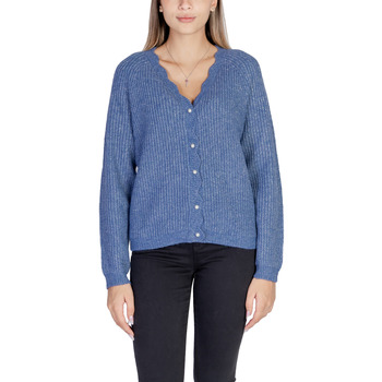 textil Mujer Chaquetas de punto Vila VICUTIE L/S REV GLITTER KNIT CARDIGAN/PB 14098048 Azul