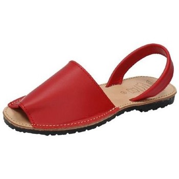 Zapatos Mujer Sandalias Whetis Menorquinas de piel Rojo