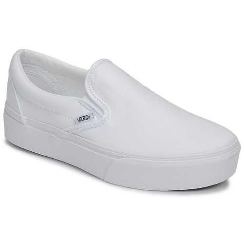 Shoes Women Slip ons Vans Classic Slip-On Platform White