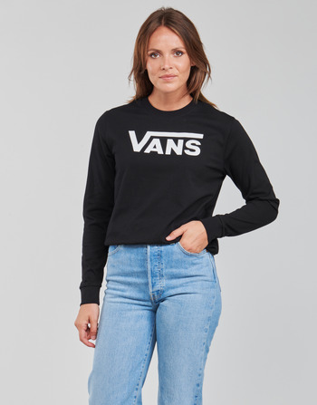 Clothing Women Long sleeved shirts Vans FLYING V CLASSIC LS BF Black