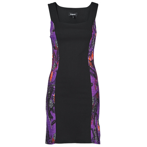 Clothing Women Short Dresses Desigual BATON ROUGE Multicolour