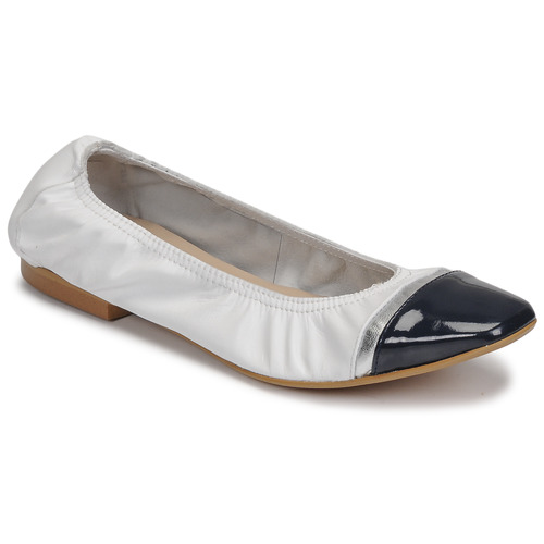 Shoes Women Ballerinas JB Martin SOIREE Nappa / White / Marine