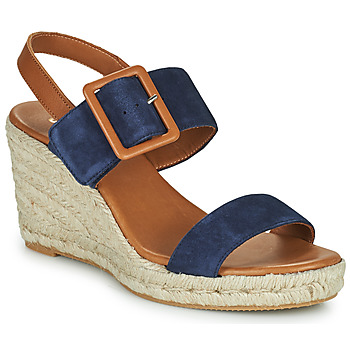 Shoes Women Espadrilles JB Martin IRINA Goat / Velvet / Marine