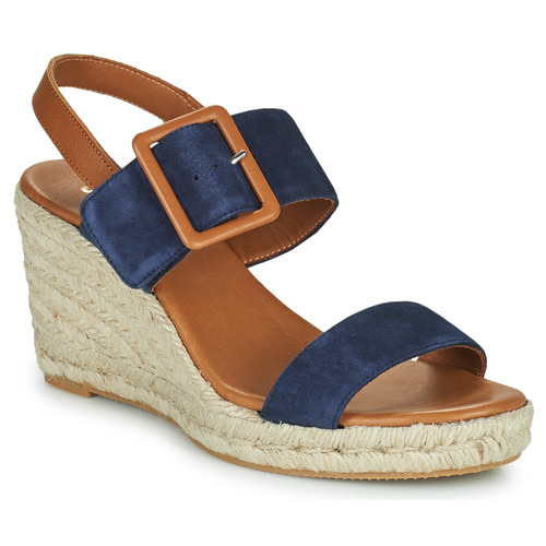 Shoes Women Espadrilles JB Martin IRINA Goat / Velvet / Marine