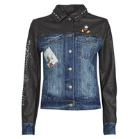 Clothing Women Denim jackets Desigual CHAQ_MICKEY WORLD Blue / Black