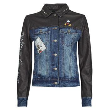 Clothing Women Denim jackets Desigual CHAQ_MICKEY WORLD Blue / Black