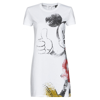 Clothing Women Short Dresses Desigual VEST_MY MICKEY White