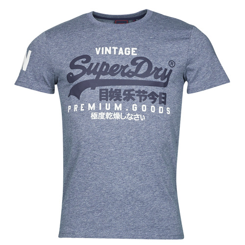 Clothing Men short-sleeved t-shirts Superdry VL TEE Blue