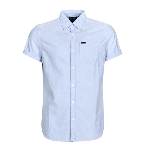 Clothing Men short-sleeved shirts Superdry VINTAGE OXFORD S/S SHIRT Blue